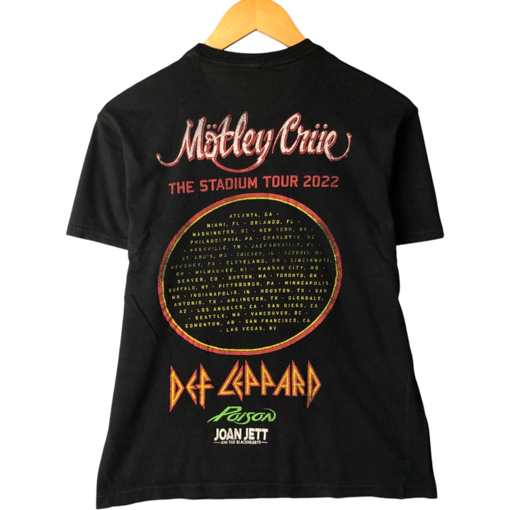 DEF LEPPARD Def Leppard Band T-shirt Band T Men's M size cotton black type Vintage Second Hand