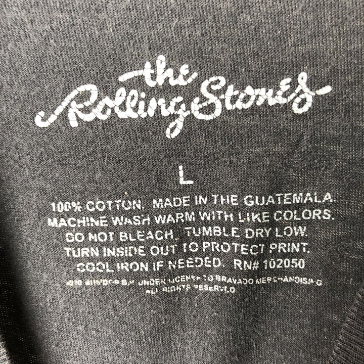 THE ROLLING STONES Band T-shirt, Men's L size cotton black type Vintage Second Hand
