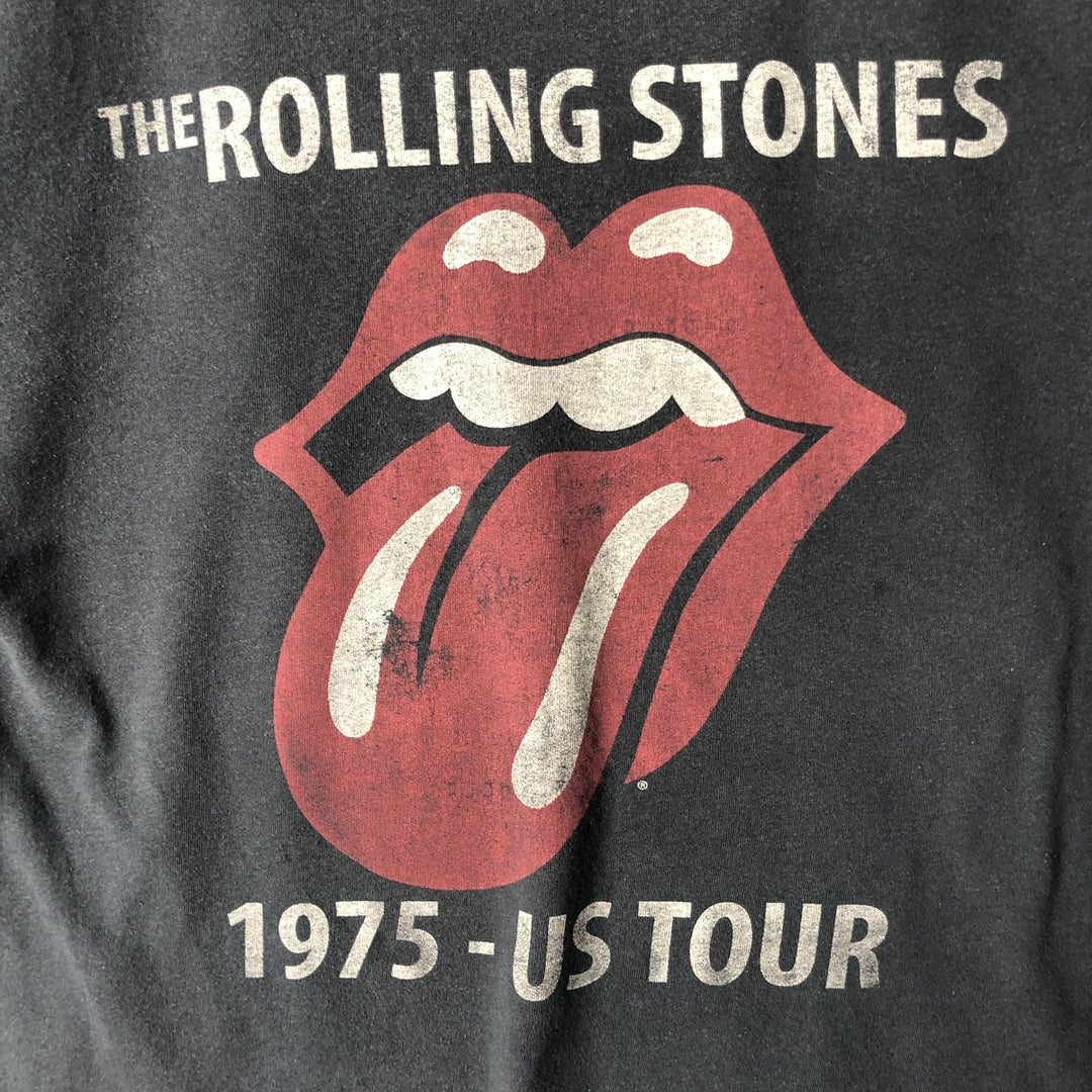 THE ROLLING STONES Band T-shirt, Men's L size cotton black type Vintage Second Hand