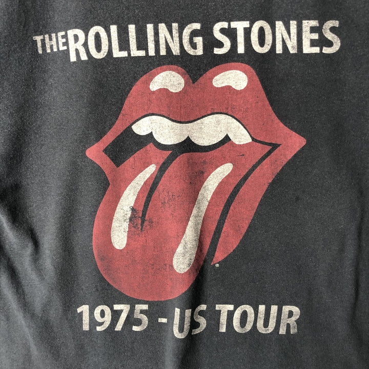 THE ROLLING STONES Band T-shirt, Men's L size cotton black type Vintage Second Hand