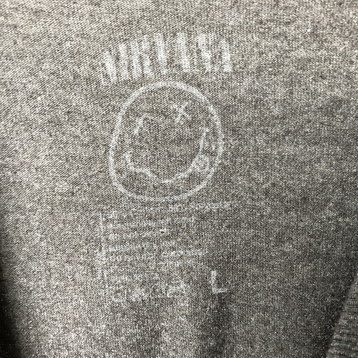 NIRVANA Nirvana Band T-shirt, Band T, Men's L size cotton black type Vintage Second Hand