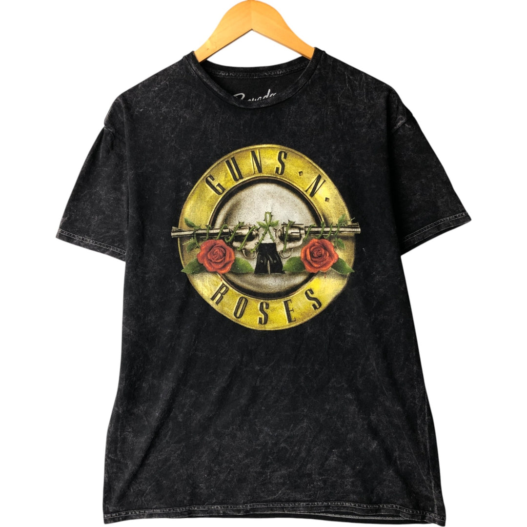 GUNS N' ROSES Guns N' Roses Band T-shirt Band Tee Men's M size cotton black type Vintage Second Hand