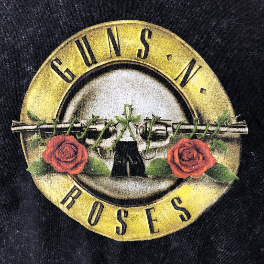 GUNS N' ROSES Guns N' Roses Band T-shirt Band Tee Men's M size cotton black type Vintage Second Hand