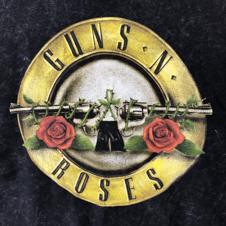 GUNS N' ROSES Guns N' Roses Band T-shirt Band Tee Men's M size cotton black type Vintage Second Hand