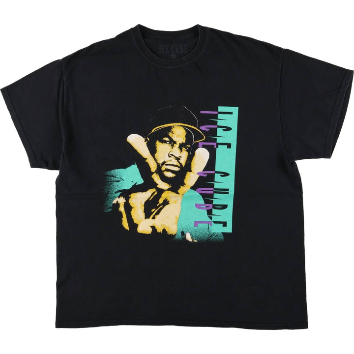 ICE CUBE Rap T-shirt, Men's XL size cotton black type Vintage Second Hand