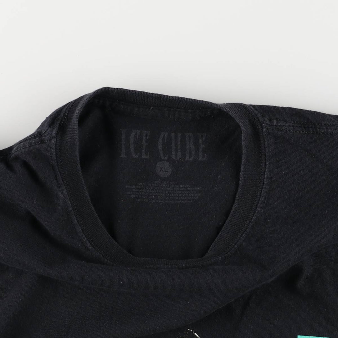 ICE CUBE Rap T-shirt, Men's XL size cotton black type Vintage Second Hand