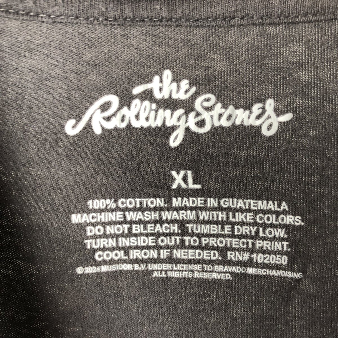THE ROLLING STONES Band T-shirt, Men's XL size cotton black type Vintage Second Hand