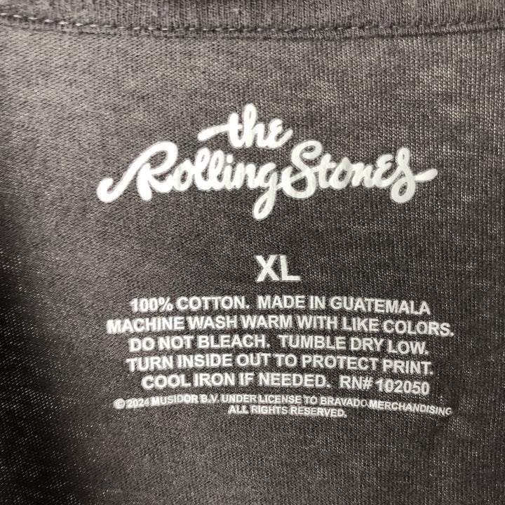 THE ROLLING STONES Band T-shirt, Men's XL size cotton black type Vintage Second Hand