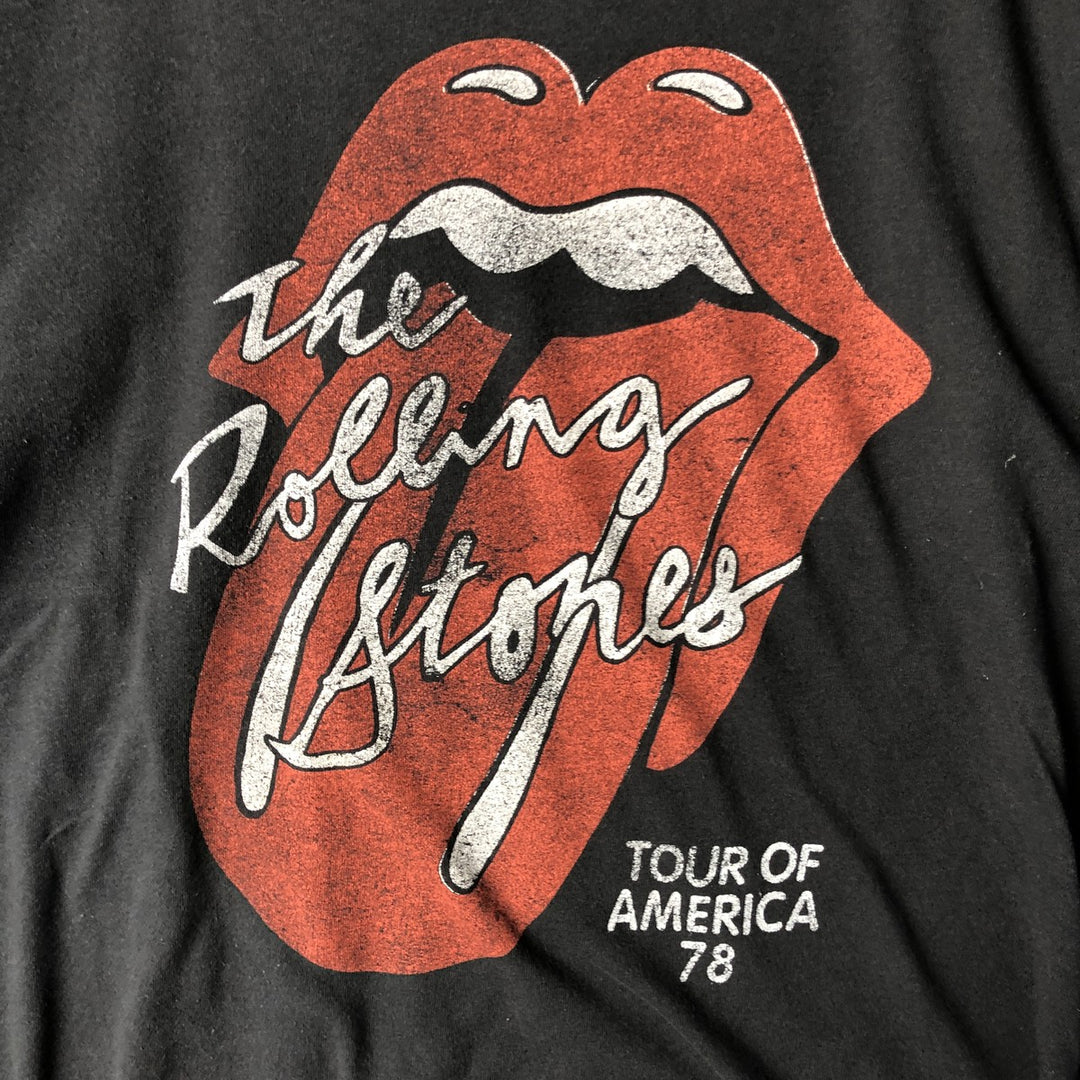 THE ROLLING STONES Band T-shirt, Men's XL size cotton black type Vintage Second Hand