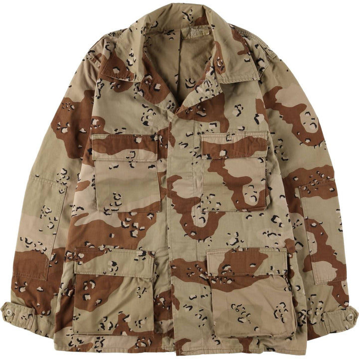 Genuine US military camouflage Pattern 6C Desert Chocolate Chip Camo BDU Military Jacket Made in USA MEDIUM-REGULAR Men's M equivalent Nylon Beige type Vintage Second Hand