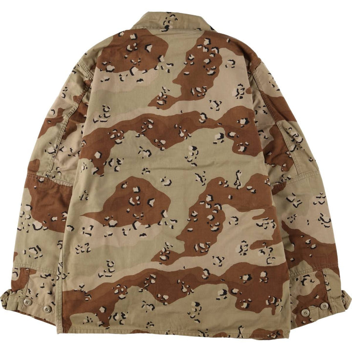 Genuine US military camouflage Pattern 6C Desert Chocolate Chip Camo BDU Military Jacket Made in USA MEDIUM-REGULAR Men's M equivalent Nylon Beige type Vintage Second Hand