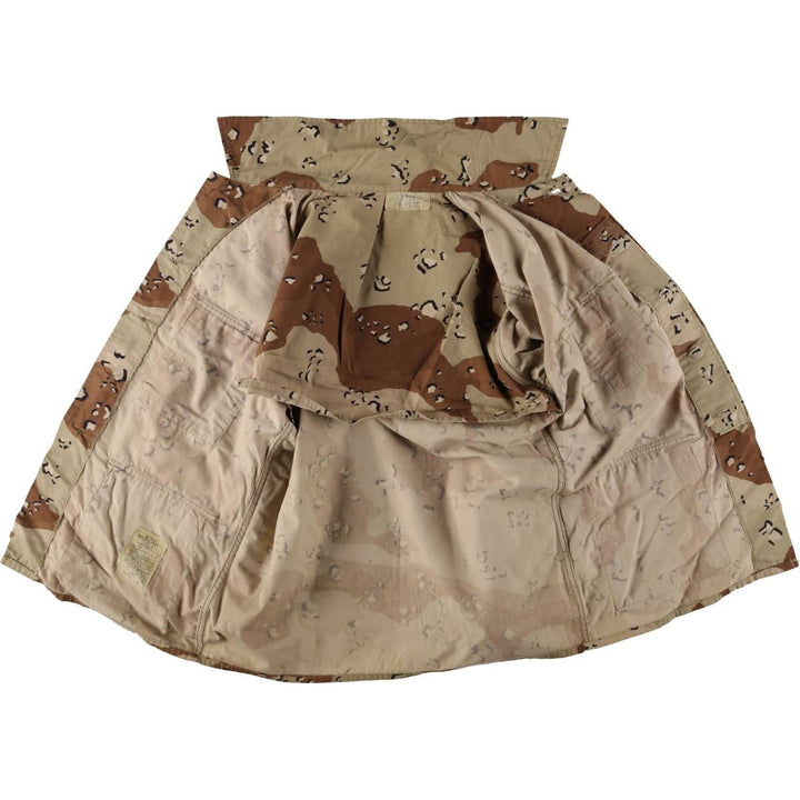 Genuine US military camouflage Pattern 6C Desert Chocolate Chip Camo BDU Military Jacket Made in USA MEDIUM-REGULAR Men's M equivalent Nylon Beige type Vintage Second Hand