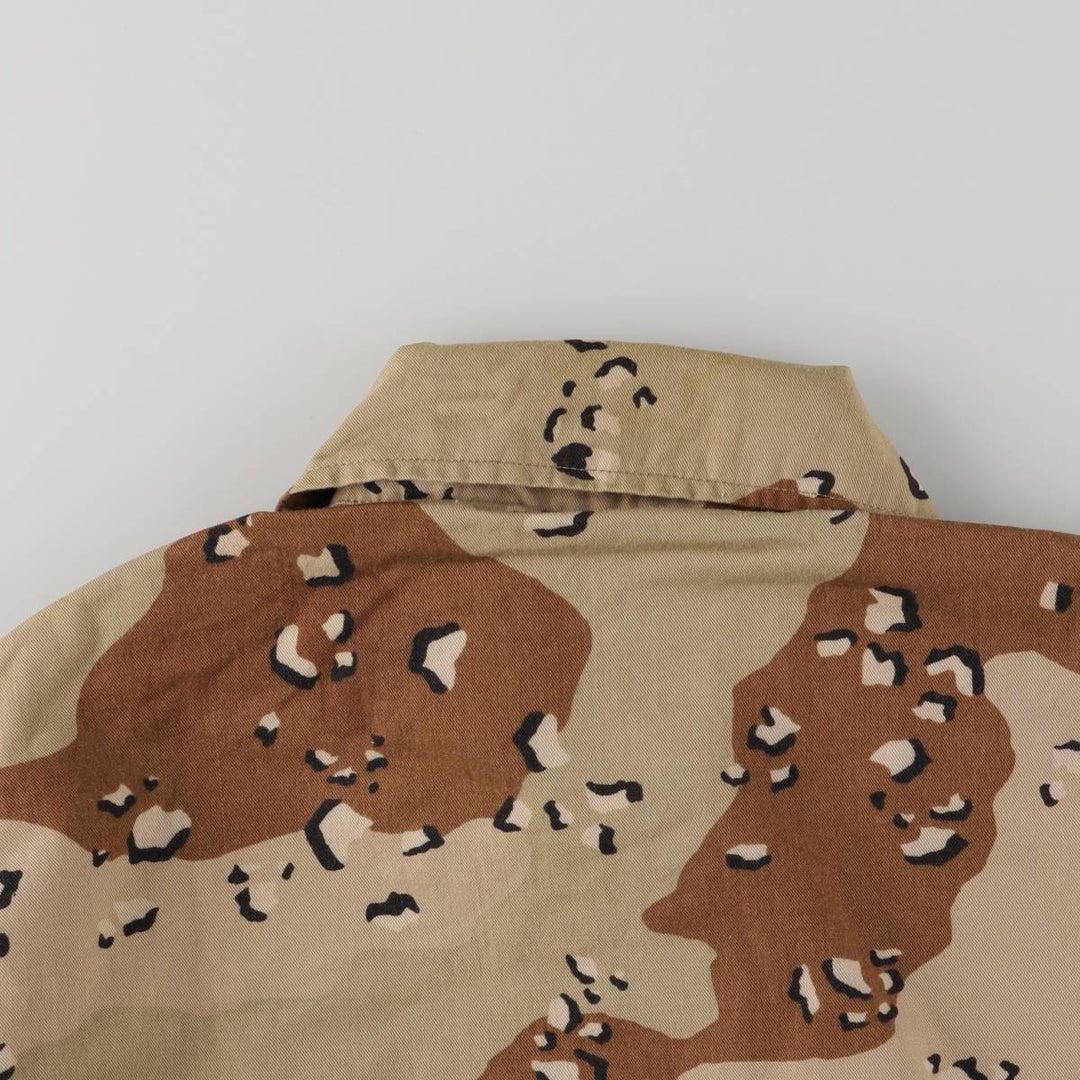 Genuine US military camouflage Pattern 6C Desert Chocolate Chip Camo BDU Military Jacket Made in USA MEDIUM-REGULAR Men's M equivalent Nylon Beige type Vintage Second Hand