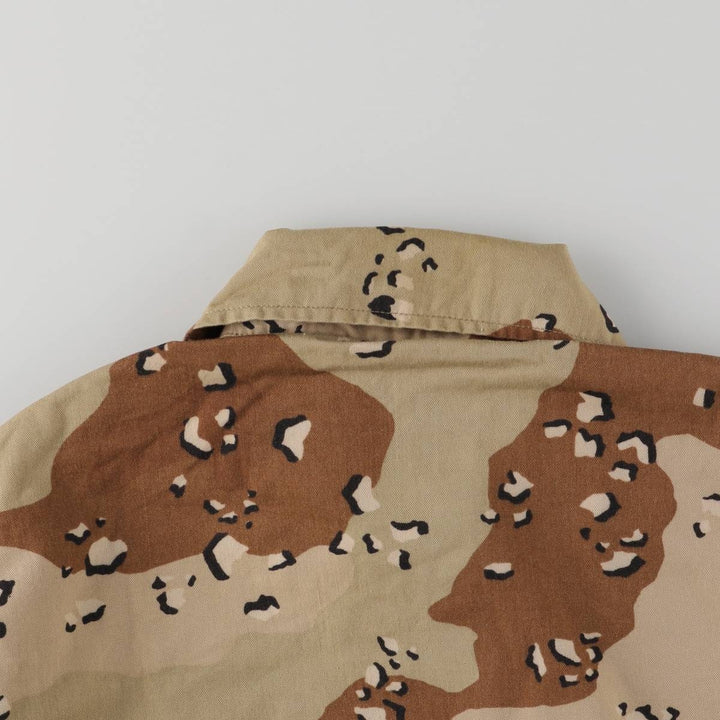 Genuine US military camouflage Pattern 6C Desert Chocolate Chip Camo BDU Military Jacket Made in USA MEDIUM-REGULAR Men's M equivalent Nylon Beige type Vintage Second Hand