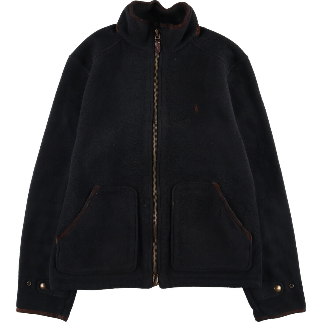 Ralph Lauren POLO by Ralph Lauren fleece jacket, men's size M polyester black type Vintage Second Hand