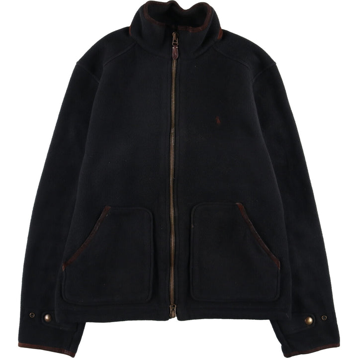 Ralph Lauren POLO by Ralph Lauren fleece jacket, men's size M polyester black type Vintage Second Hand