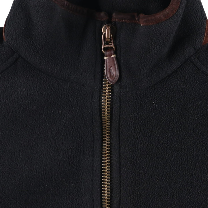 Ralph Lauren POLO by Ralph Lauren fleece jacket, men's size M polyester black type Vintage Second Hand