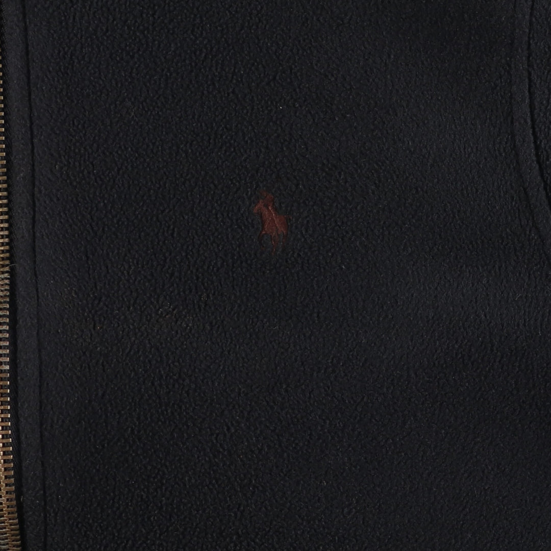 Ralph Lauren POLO by Ralph Lauren fleece jacket, men's size M polyester black type Vintage Second Hand
