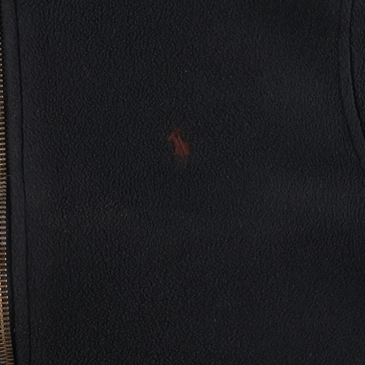 Ralph Lauren POLO by Ralph Lauren fleece jacket, men's size M polyester black type Vintage Second Hand