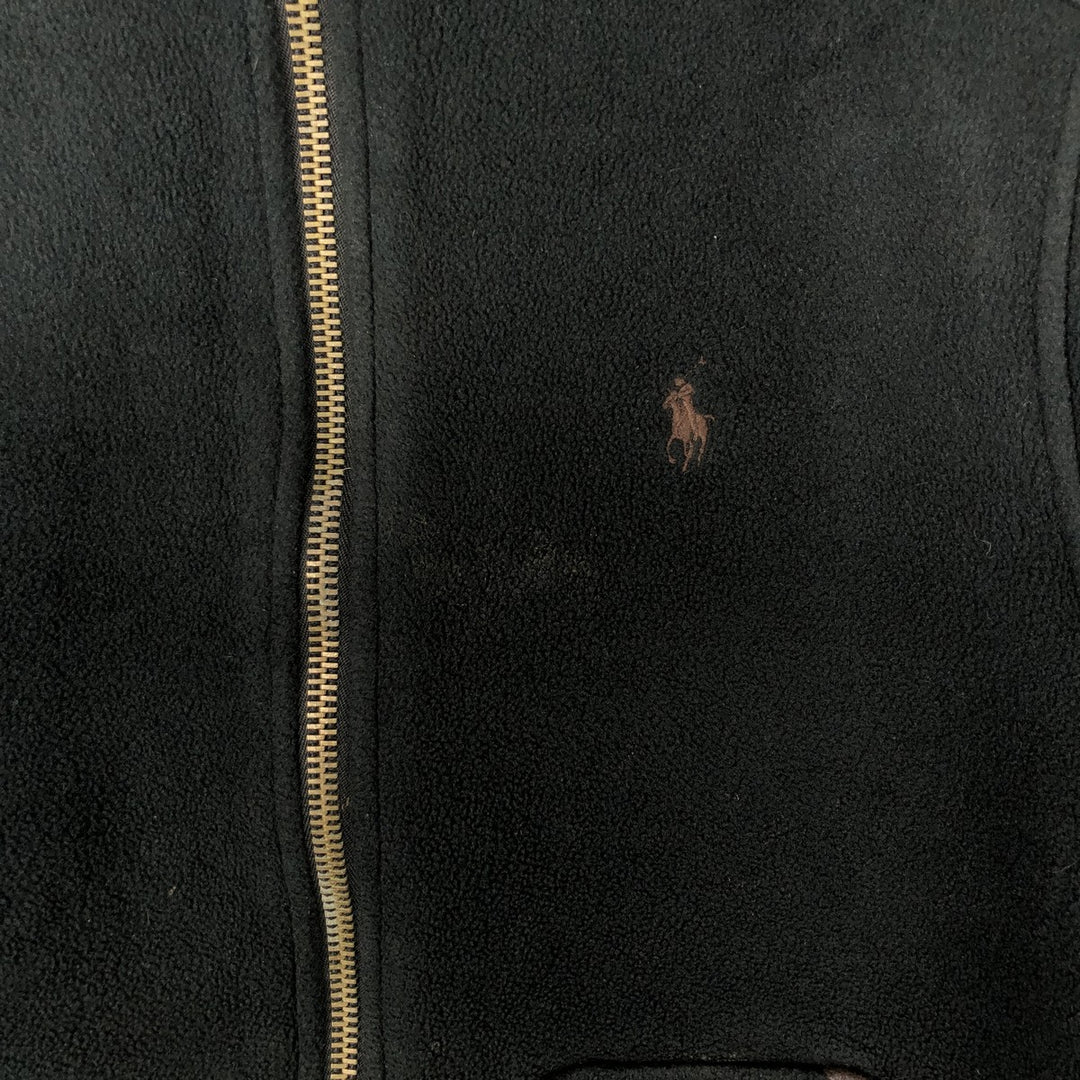 Ralph Lauren POLO by Ralph Lauren fleece jacket, men's size M polyester black type Vintage Second Hand