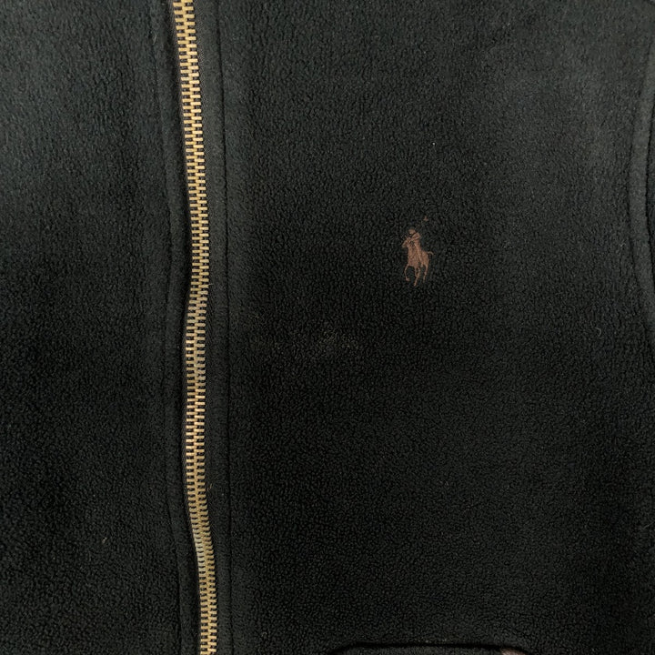 Ralph Lauren POLO by Ralph Lauren fleece jacket, men's size M polyester black type Vintage Second Hand