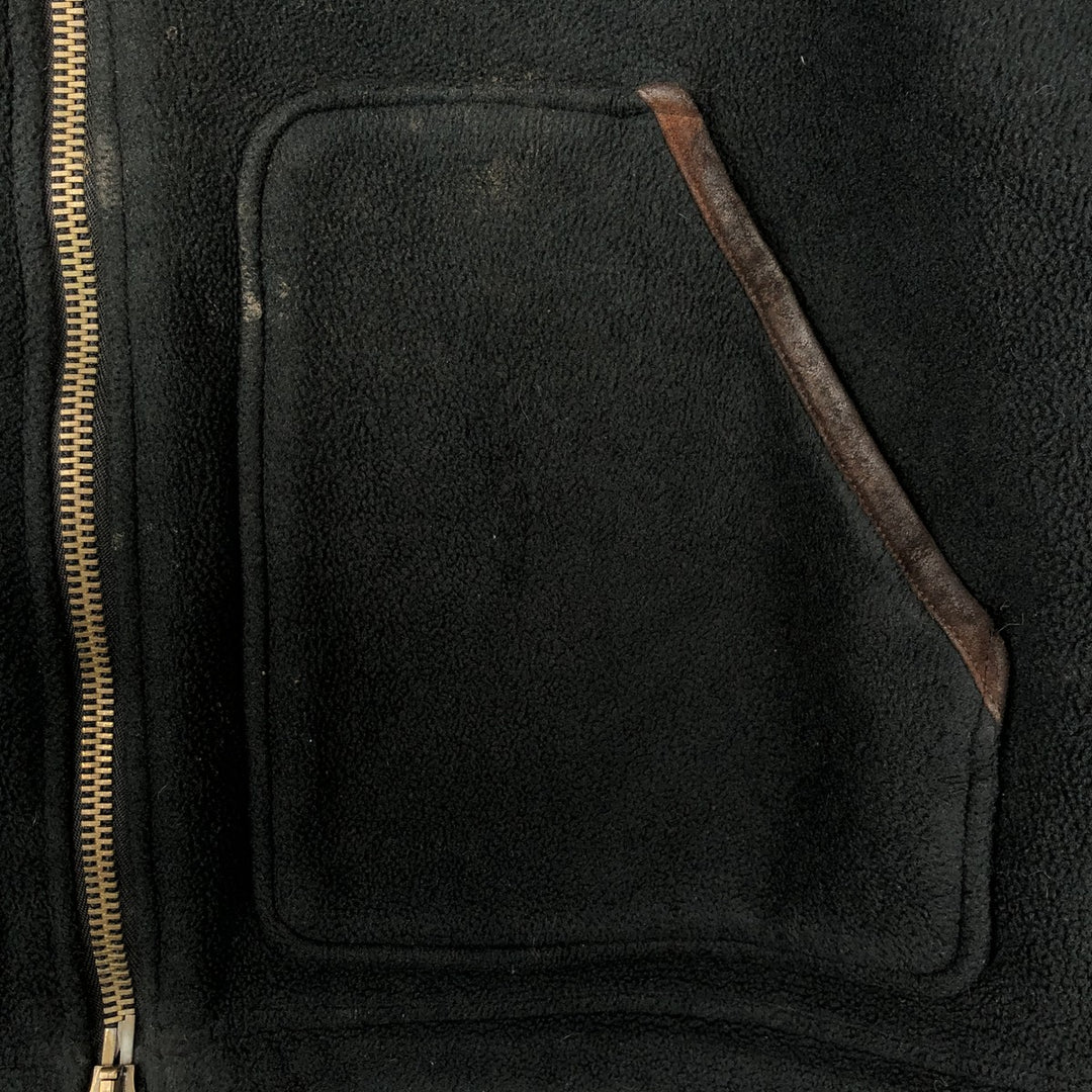 Ralph Lauren POLO by Ralph Lauren fleece jacket, men's size M polyester black type Vintage Second Hand