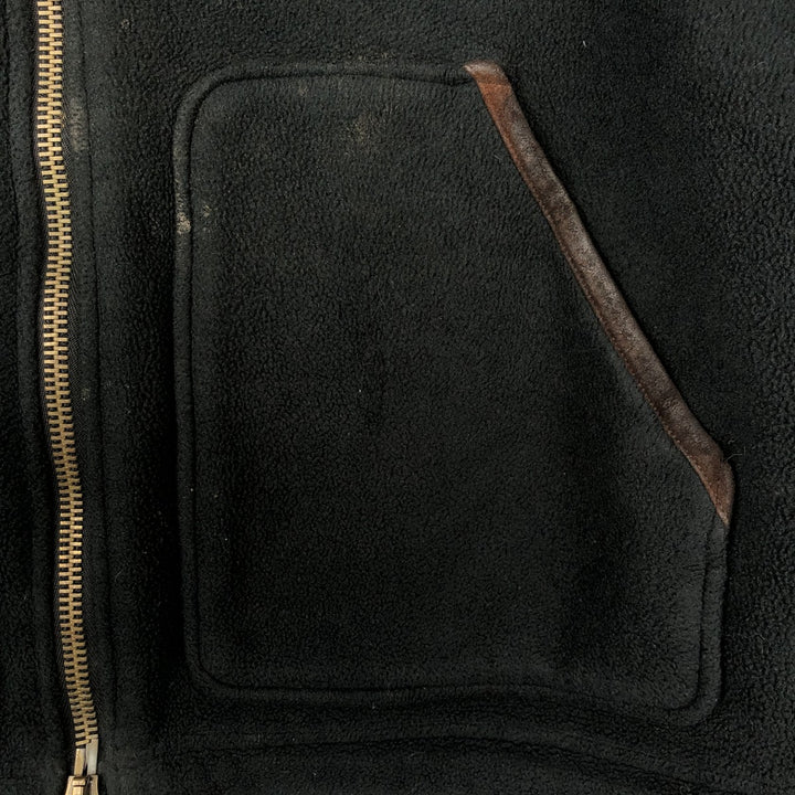 Ralph Lauren POLO by Ralph Lauren fleece jacket, men's size M polyester black type Vintage Second Hand