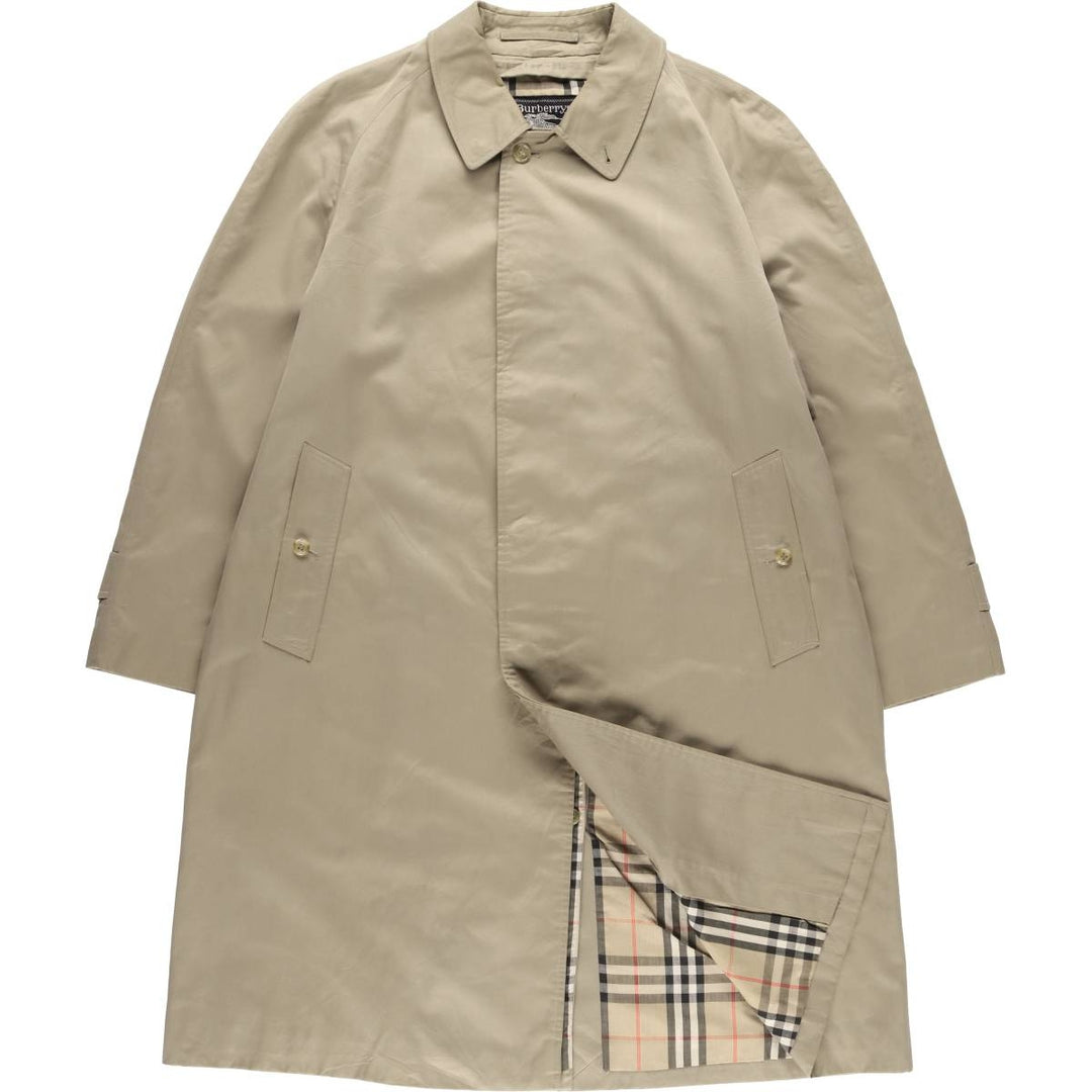 Burberry's Balmacaan Coat, Made in England, Men's Size L cotton Beige type Vintage Second Hand