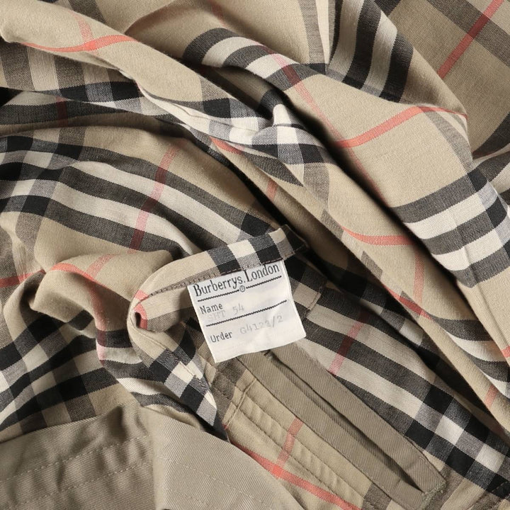 Burberry's Balmacaan Coat, Made in England, Men's Size L cotton Beige type Vintage Second Hand