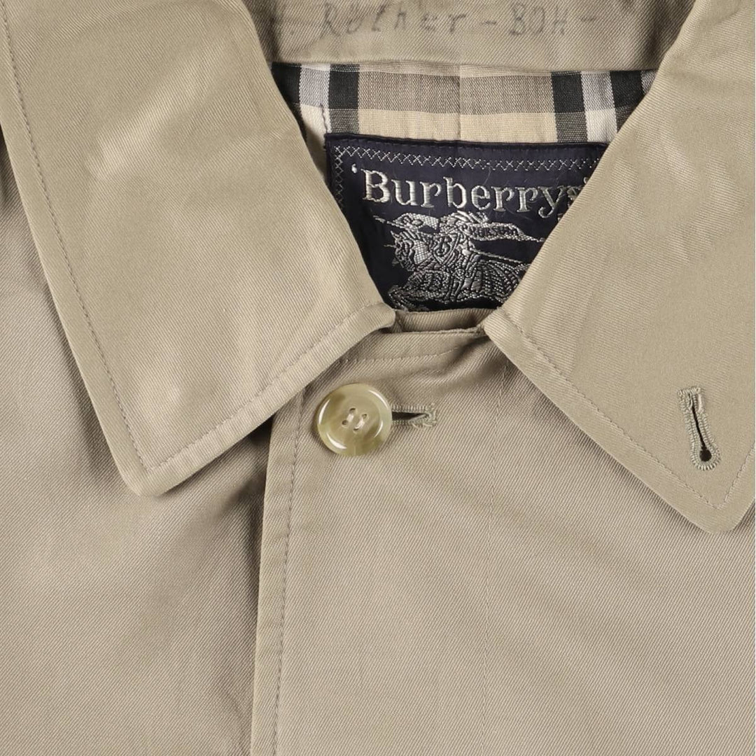 Burberry's Balmacaan Coat, Made in England, Men's Size L cotton Beige type Vintage Second Hand
