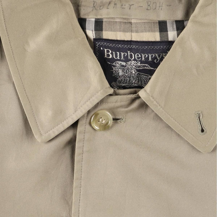 Burberry's Balmacaan Coat, Made in England, Men's Size L cotton Beige type Vintage Second Hand