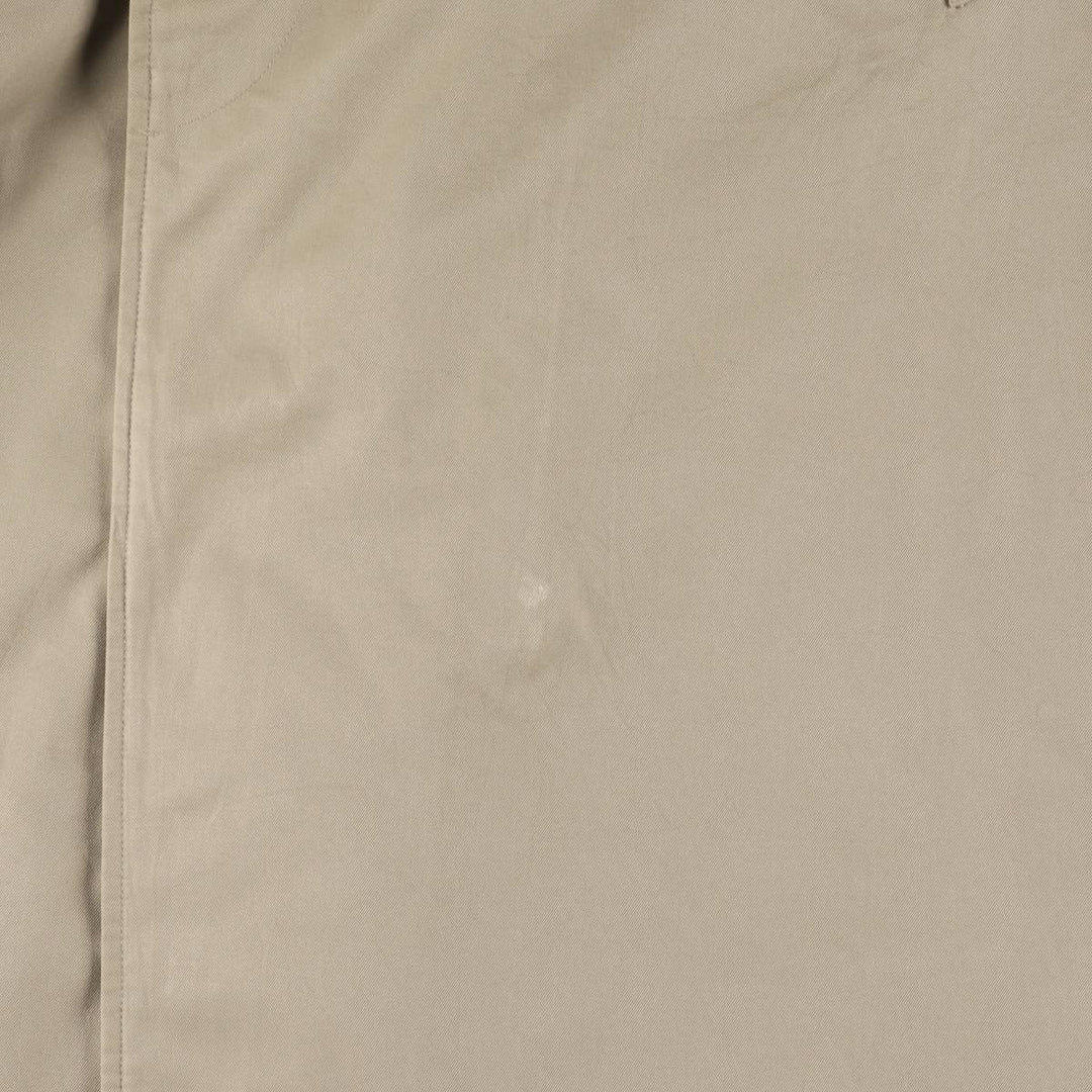 Burberry's Balmacaan Coat, Made in England, Men's Size L cotton Beige type Vintage Second Hand