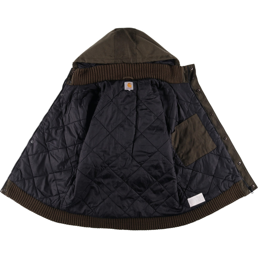 Carhartt CORDURA Padded Puffer Jacket, Men's Size L Nylon Khaki type Vintage Second Hand