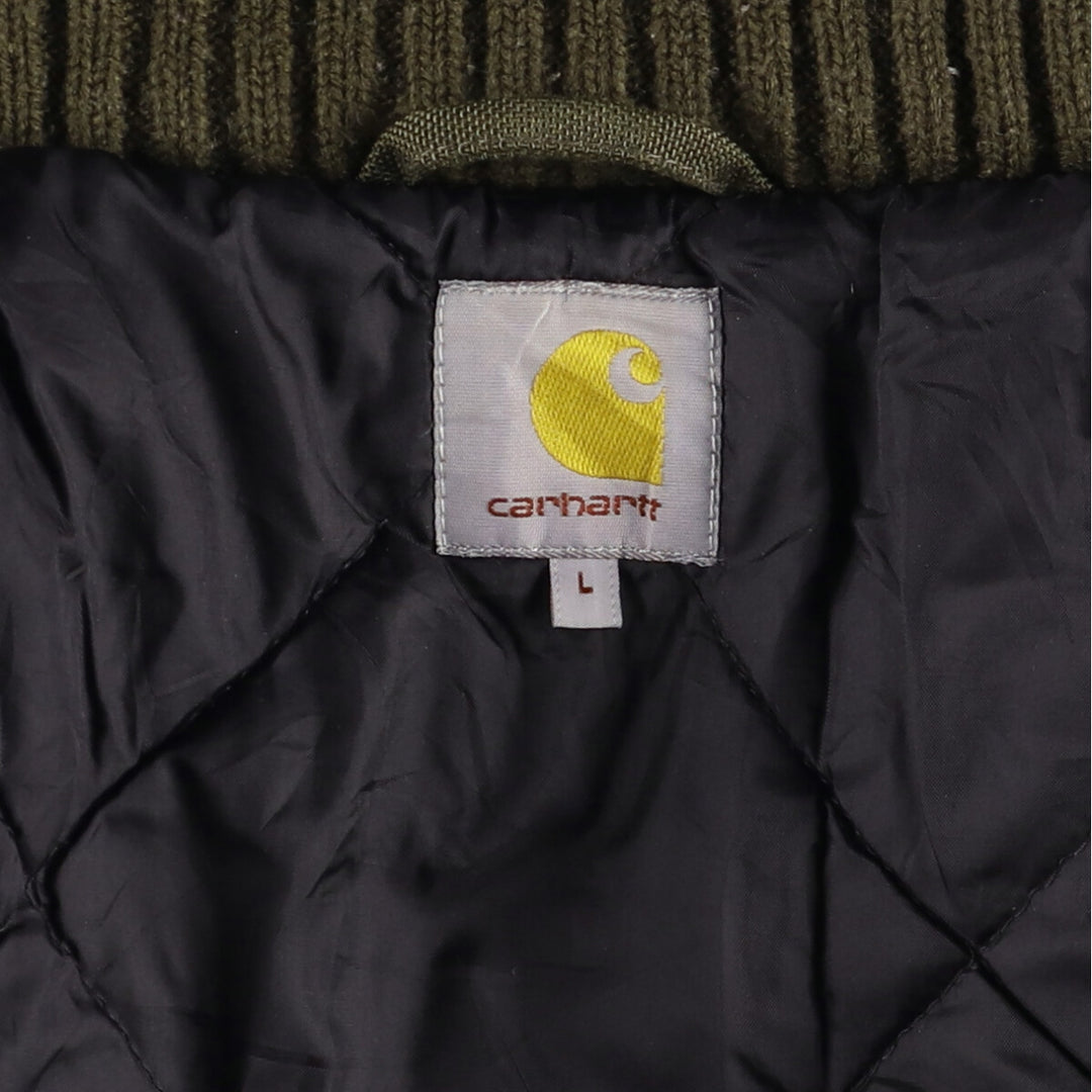 Carhartt CORDURA Padded Puffer Jacket, Men's Size L Nylon Khaki type Vintage Second Hand