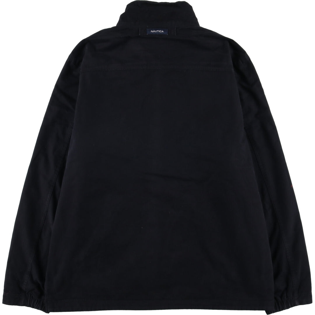 Nautica reversible fleece jacket, men's size L cotton black type Vintage Second Hand