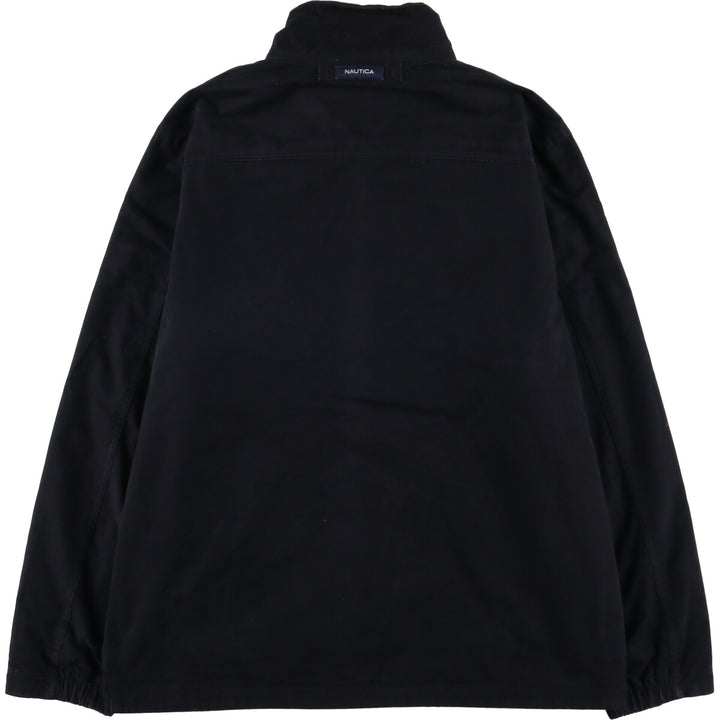Nautica reversible fleece jacket, men's size L cotton black type Vintage Second Hand