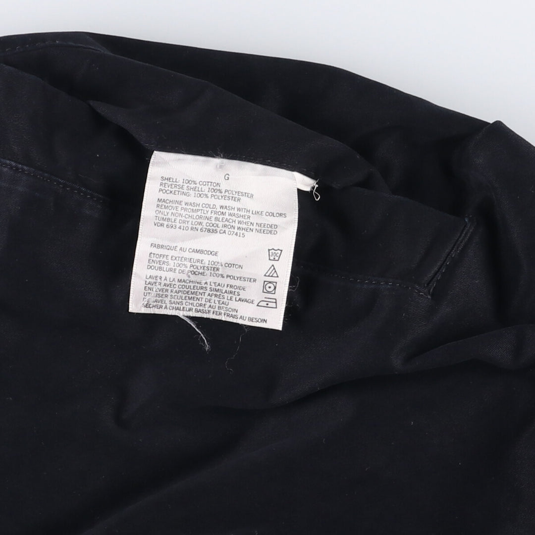 Nautica reversible fleece jacket, men's size L cotton black type Vintage Second Hand