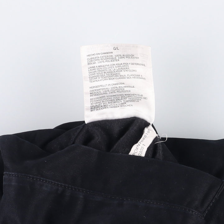 Nautica reversible fleece jacket, men's size L cotton black type Vintage Second Hand