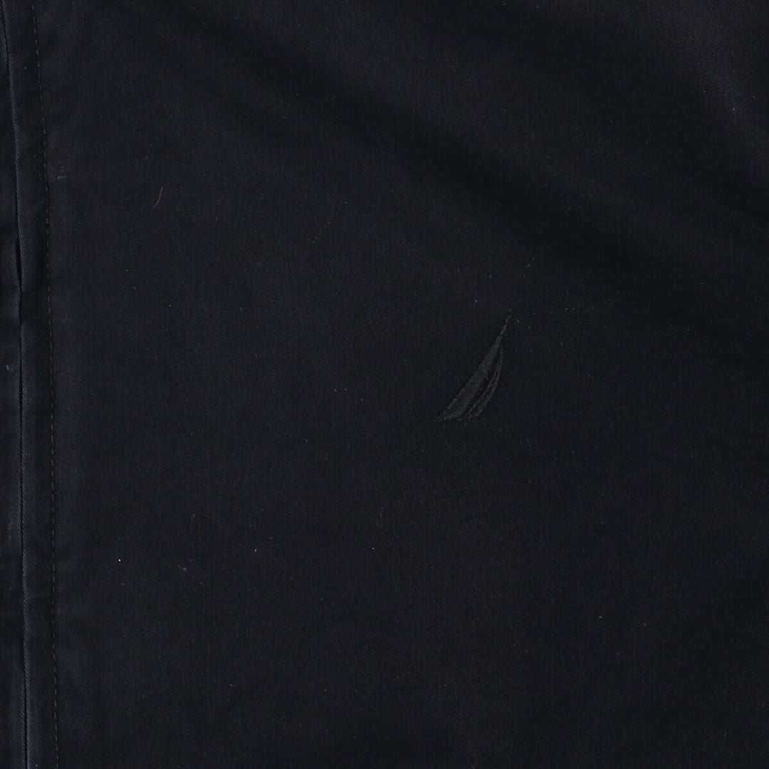 Nautica reversible fleece jacket, men's size L cotton black type Vintage Second Hand