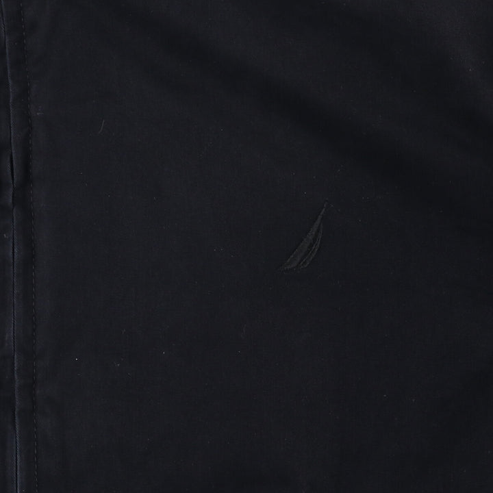 Nautica reversible fleece jacket, men's size L cotton black type Vintage Second Hand
