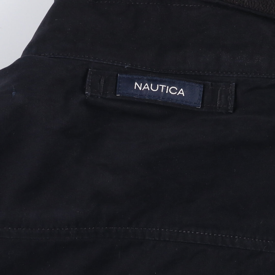 Nautica reversible fleece jacket, men's size L cotton black type Vintage Second Hand