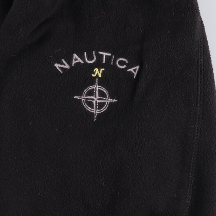 Nautica reversible fleece jacket, men's size L cotton black type Vintage Second Hand