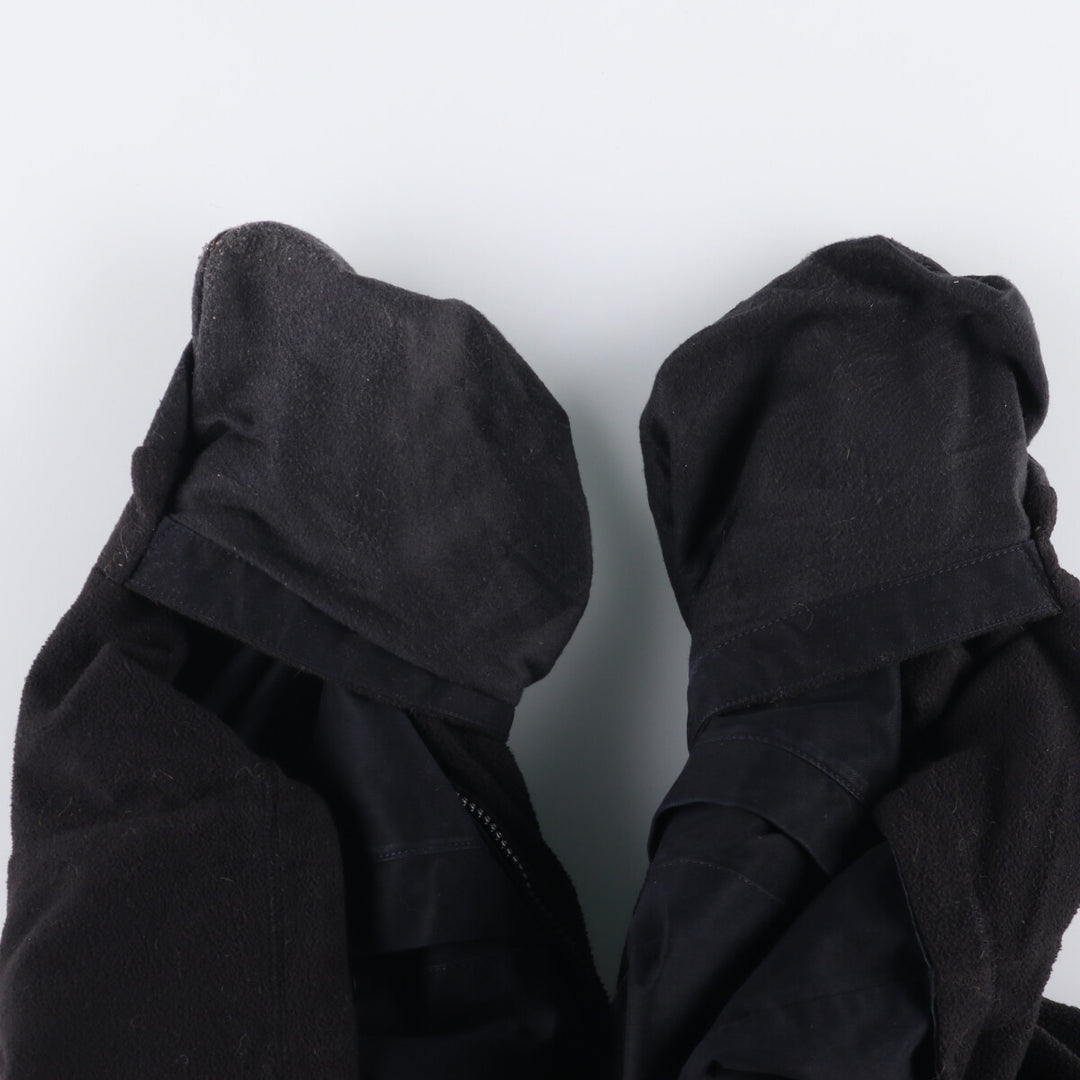 Nautica reversible fleece jacket, men's size L cotton black type Vintage Second Hand