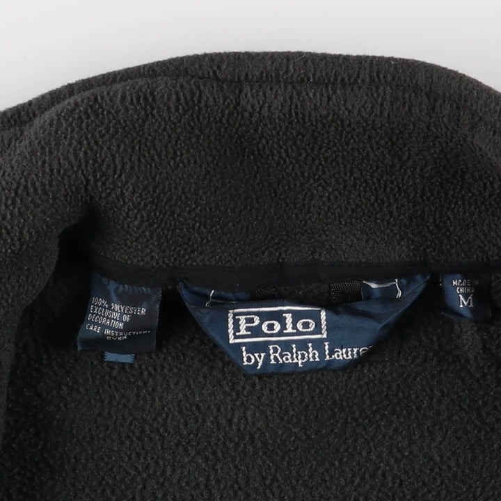 Ralph Lauren POLO by Ralph Lauren fleece jacket, men's size M polyester Green type dark green Vintage Second Hand
