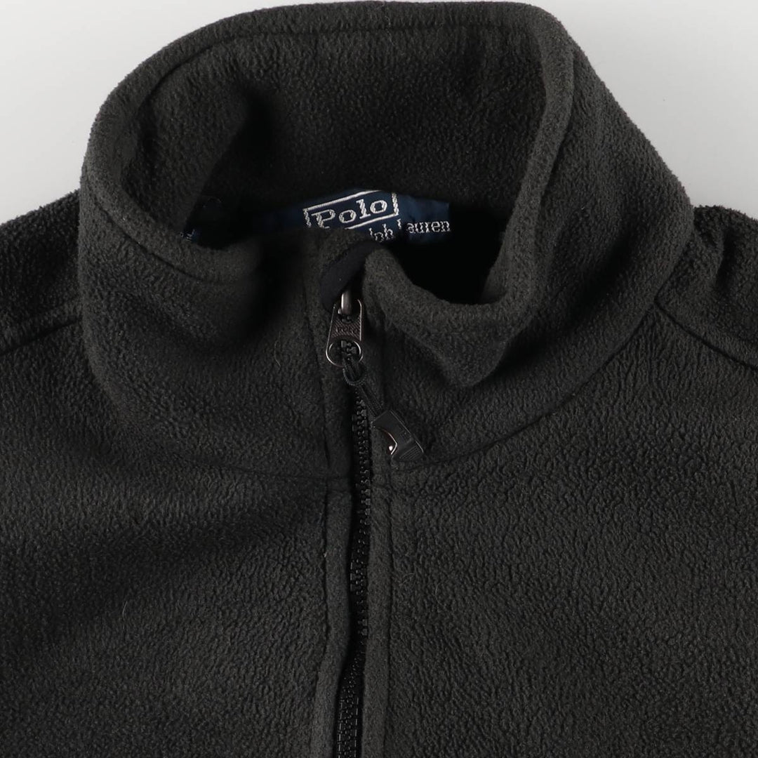 Ralph Lauren POLO by Ralph Lauren fleece jacket, men's size M polyester Green type dark green Vintage Second Hand