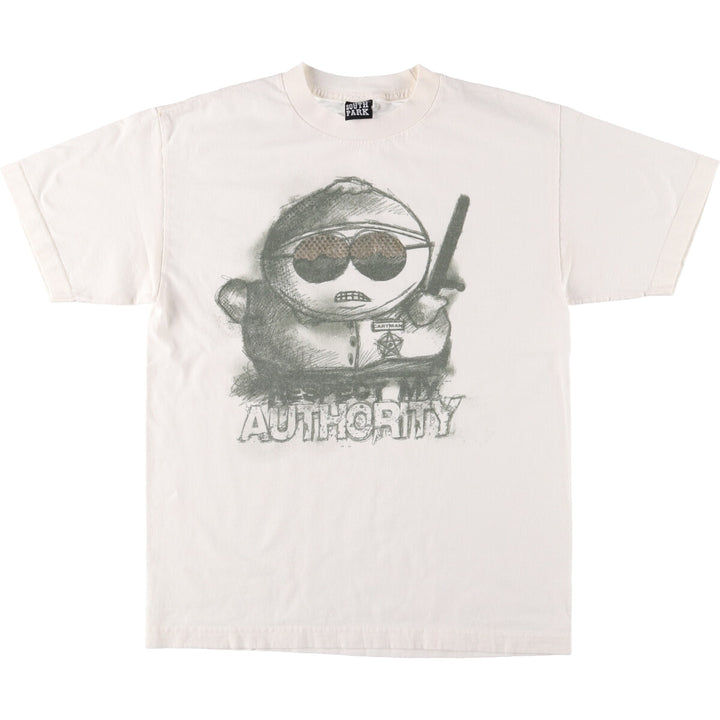 2000'S SOUTH PARK character print T-shirt, men's size M cotton white type Vintage Second Hand