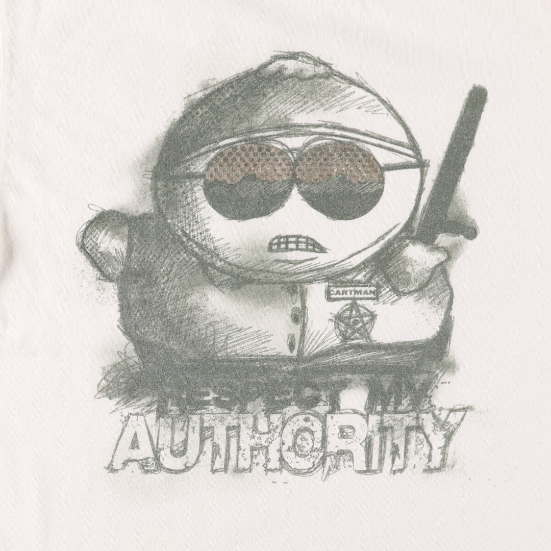 2000'S SOUTH PARK character print T-shirt, men's size M cotton white type Vintage Second Hand