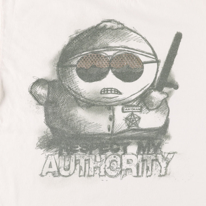 2000'S SOUTH PARK character print T-shirt, men's size M cotton white type Vintage Second Hand