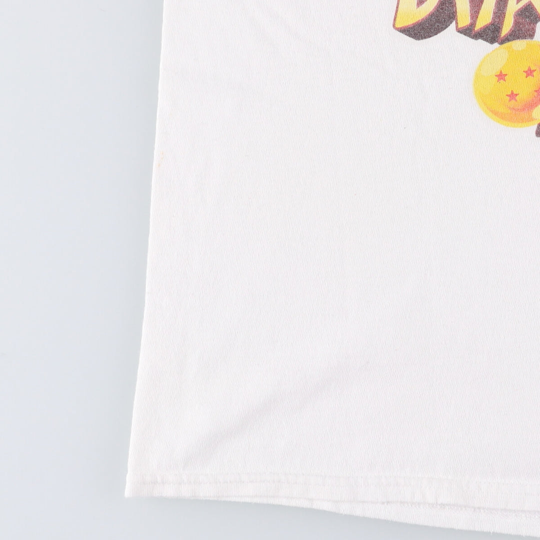 Dragon Ball Z Son Goku Anime Character Print T-Shirt, Men's Medium cotton white type Vintage Second Hand