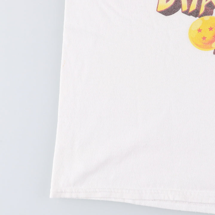 Dragon Ball Z Son Goku Anime Character Print T-Shirt, Men's Medium cotton white type Vintage Second Hand